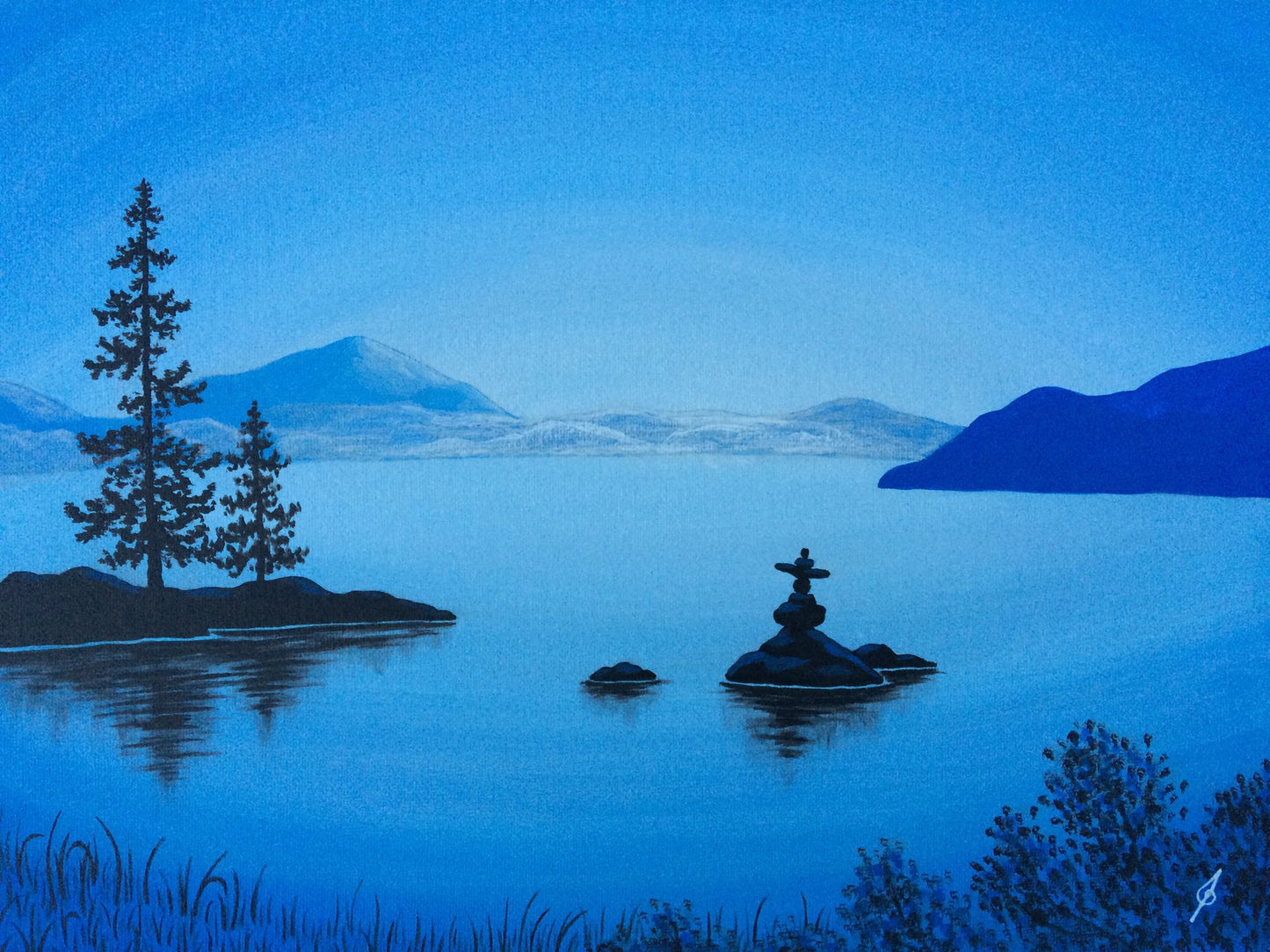 Landscape: Quiet Lake (Original Painting)